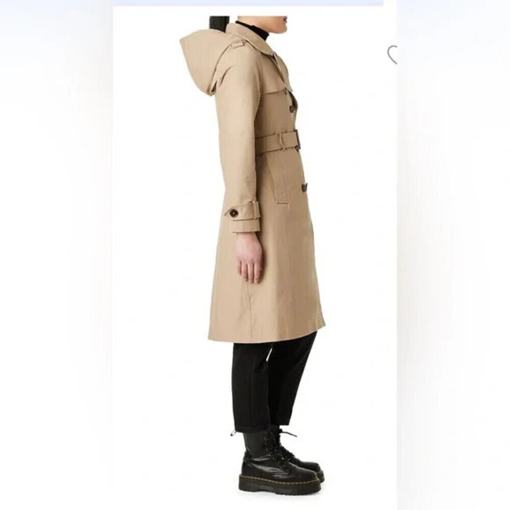 Kate Spade New York Women's Hooded Cotton-Blend Trench Coat size M $400 - Picture 14 of 14